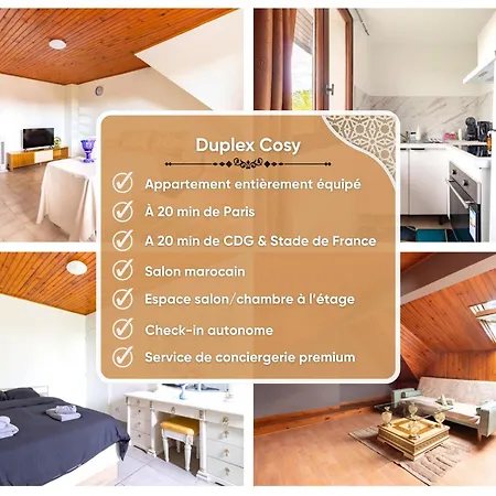 Apartment Duplex Cosy - 15 Min Cdg Et Proche Gare